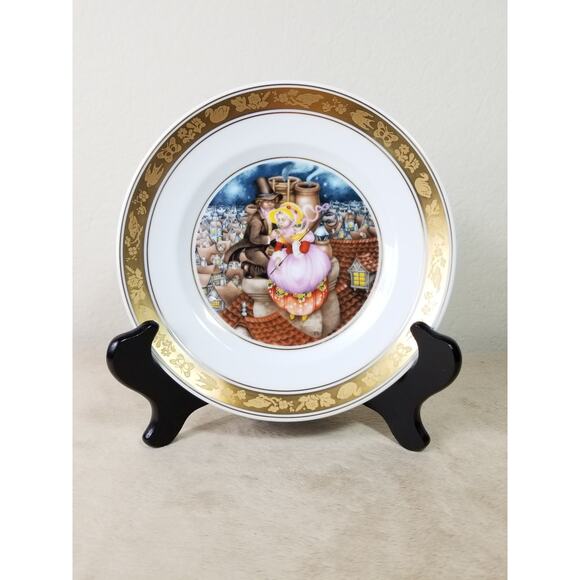 Royal Copenhagen Wall Decor Plate 1975 Shepherdess Hans Christian Andersen Vtg - Picture 2 of 12